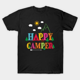 Happy Camper Camping Funny Gift Men Women Kids T-Shirt